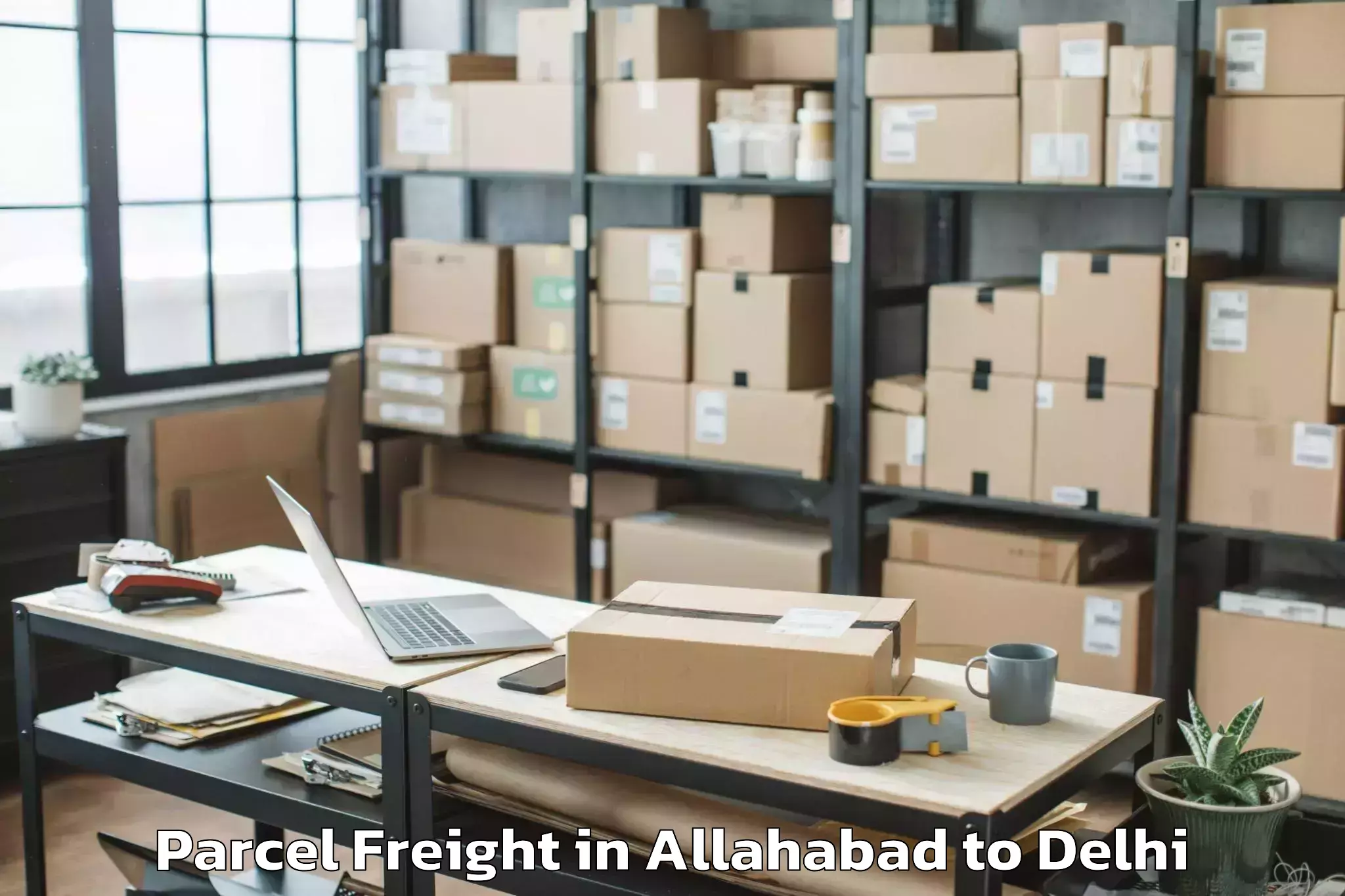 Leading Allahabad to Unity One Janakpuri Mall Parcel Freight Provider